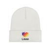 Likee App Logo Likee Heart Rainbow Graffiti Knitted Hat for Women Unisex Skullies Beanies Winter Hat Polyester  Crochet Caps
