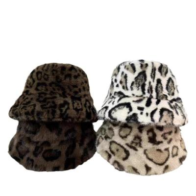 Warm Outdoor Leopard Print Bucket Hat,Multi Color Casual Headwear for Women,Suitable for Autumn/Winter Outdoor Winter Outfits