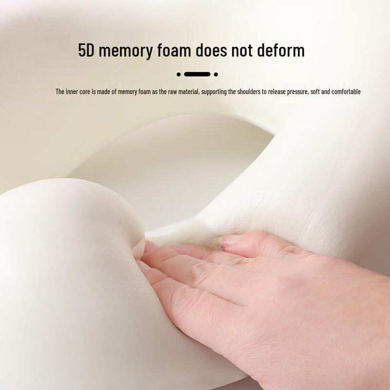 Oujiewang Hooded Memory Foam Travel Neck Pillow