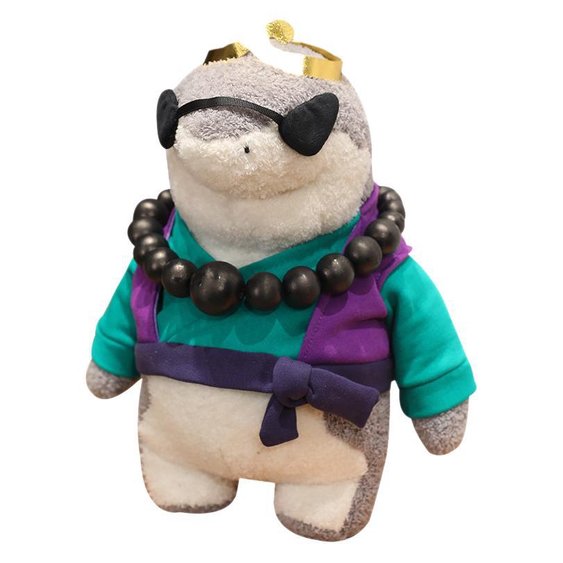 

Гомофония Забавная Акула Монах Кукла Плюшевая Игрушка Милая Милая Акула Камуфляж Песок Монах Креативная Кукла 32cm (without Buddha Bead)