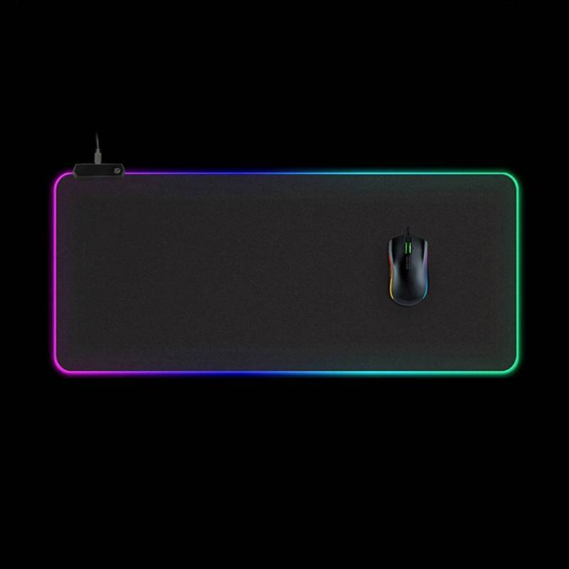 Gaming Rgb Mouse Pad With Led Lighting Non Slip Rubber Desk Mat Large Size For Esports And Office