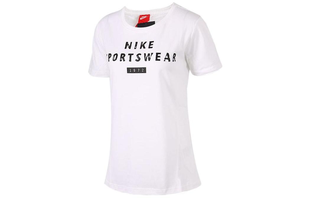 

Nike T Shirts Women s White Crew Neck Moderate Straight Fit 848698-100 XL