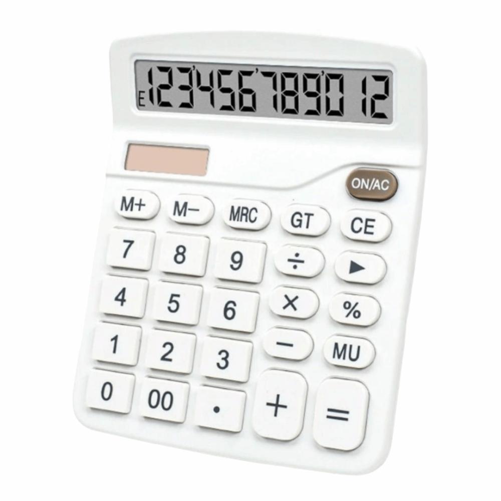 12-Digit Dual Power Calculator Large LCD Display Office Calculator Desktop Calculator  Student Use