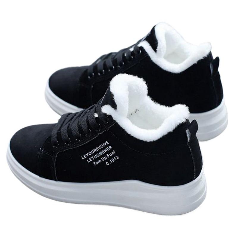 Mode 2024 Winter Schneeschuhe für Damen Outdoor Rutschfest Leder Damen Plus Samt Plateau Warm Kurzer Schaft Damen High Top Schuhe