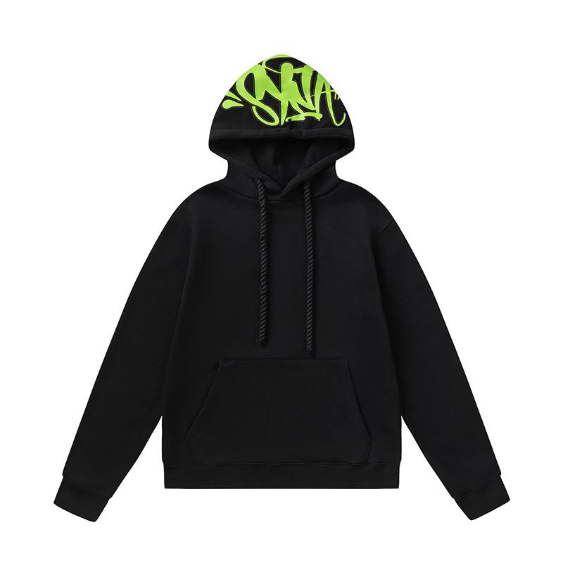 SynaWord American Trendy Brand Loose Sweater Hoodie Sweatpants Y2K Men's and Women's Hip-hop Street Couple Casual Suit