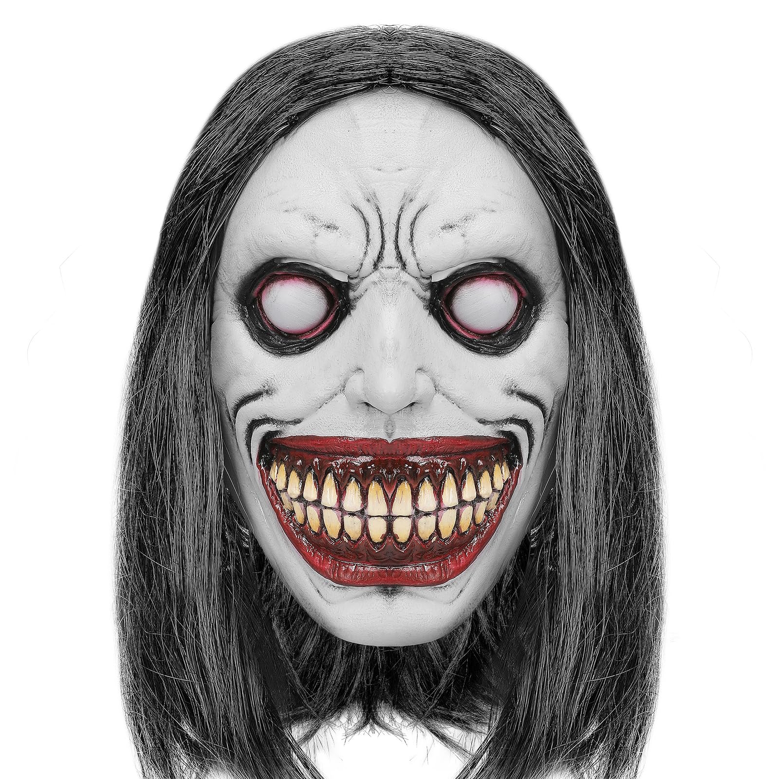Adranly Хэллоуин Страшная Маска, Страшная Маска для Фильмов, Косплея, Костюма Дьявола для Взрослых, Страшная Маска (белый)