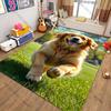 Tappeto Carino Famiglia Golden Retriever, Tappetino con Stampa Cuccioli e Mamma Cane, Tappeto Antiscivolo per Soggiorno Camera da Letto Decorazione per Amanti degli Animali