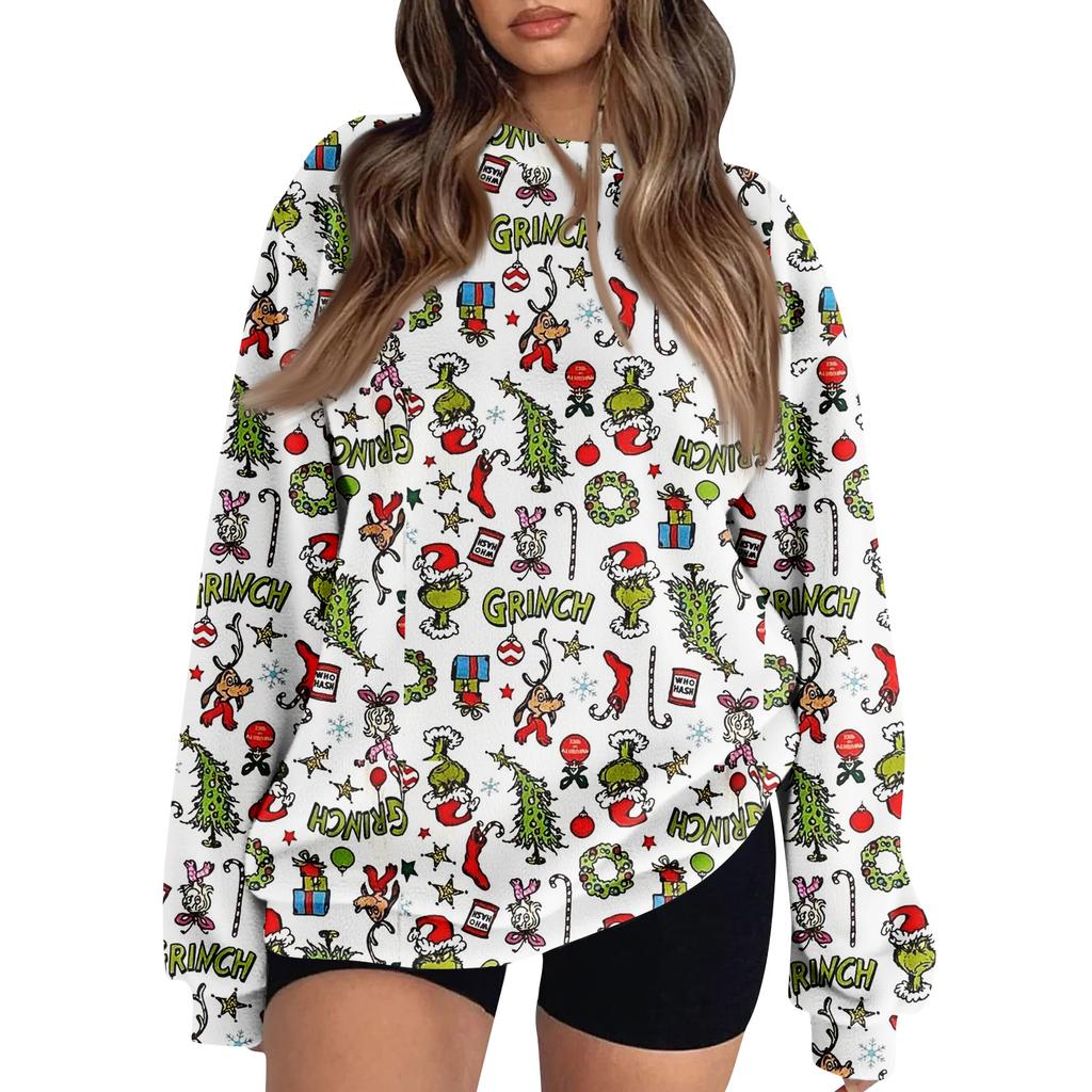 Women's Colorblock Sweatshirt Long Sleeve Round Neck Casual Comfortable Loose Lightweight Women's Sweatshirt