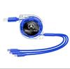 Car 3 In 1 Fast Charging Cable Type C Micro USB Charger Wire For Mercedes Benz AMG GLC GLE GLB GLS W204 W205 W203 W211 W212 W213 OX0