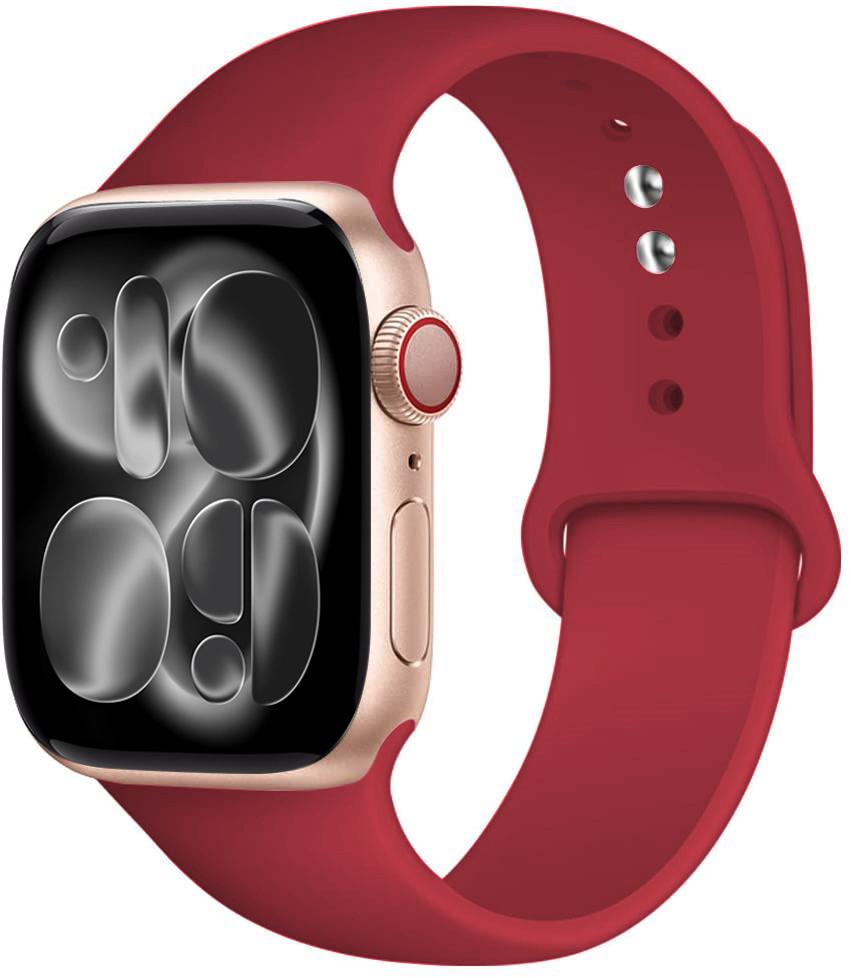 Silicone strap For Apple Watch 11 band 44mm 40mm 49mm 45mm 41mm 38 46mm 42mm correa bracelet iWatch series 9 8 7 6 SE ultra 2 3