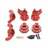 Front Axle Steering Hub Joint Set CNC Machined Aluminum Caster Block Improved