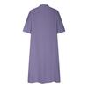 LYRIA Solid Color Women's Dress Mid-length V-neck Half-sleeved Daily Wear Women Dress Pockets 5XL