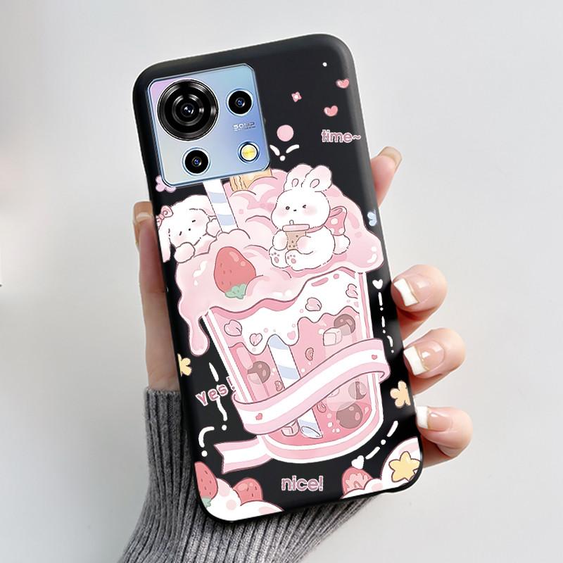 For ZTE Blade V50 Vita Case Luxury Cute Love Rabbit Funny Black Soft Silicone Phone Casing For ZTE BladeV50 Vita V50Vita Cover