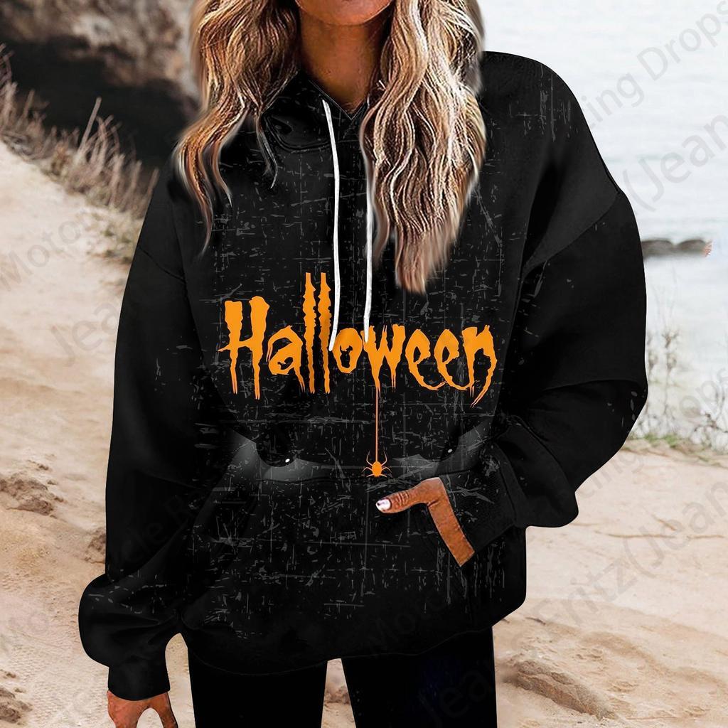 Happy Halloween 3d Print Hoodie Women Fashion Oversized Hoodies Women Sweats Halloween Hoodie Sweatshirt Women Tracksuits Coat