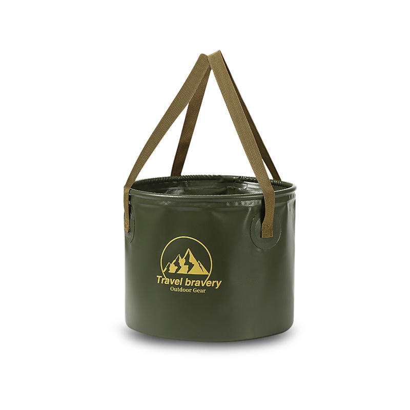 10L Camping Bucket Waterproof Water Storage Bucket Portable Water Bag Foldable Basin With Handle Camping Supplies