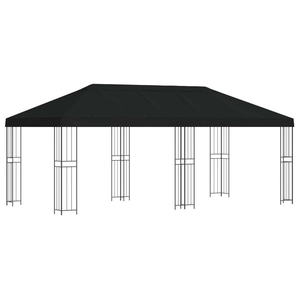 Pavilion with Side Walls 6 X 3 M Black Polyester and Steel