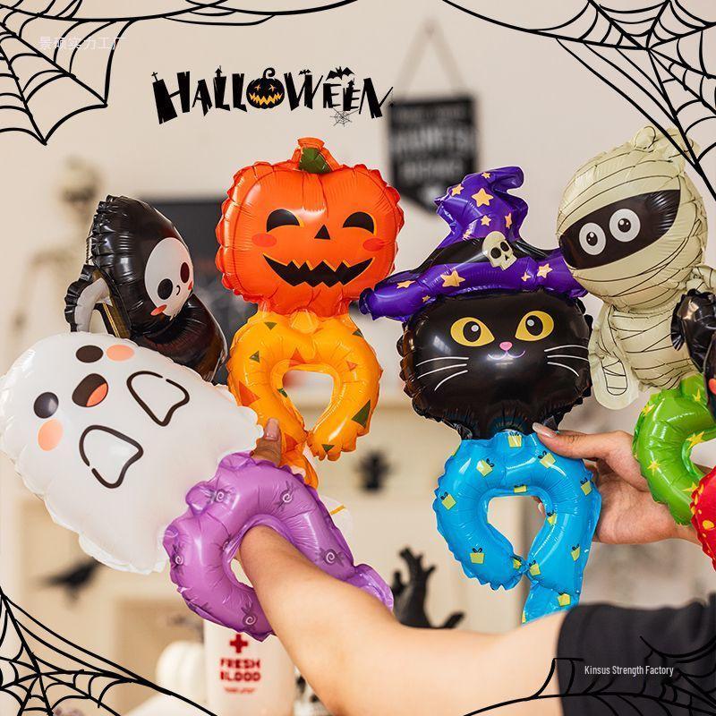 Halloween Pumpkin Lantern Decor: Costume Props, Balloons, Bracelets, Toys, Ghost Decorations for Kids & Kindergarten