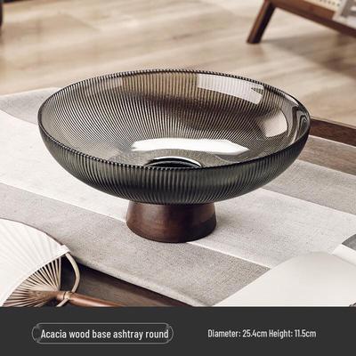 New Chinese Style High-Footed Glass Fruit Plate