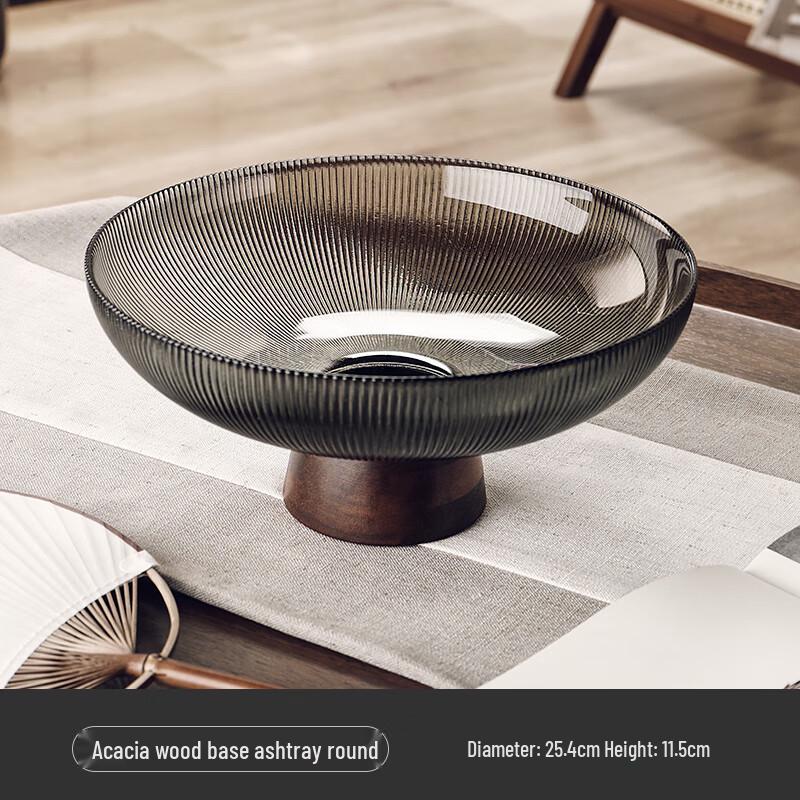 New Chinese Style High-Footed Glass Fruit Plate