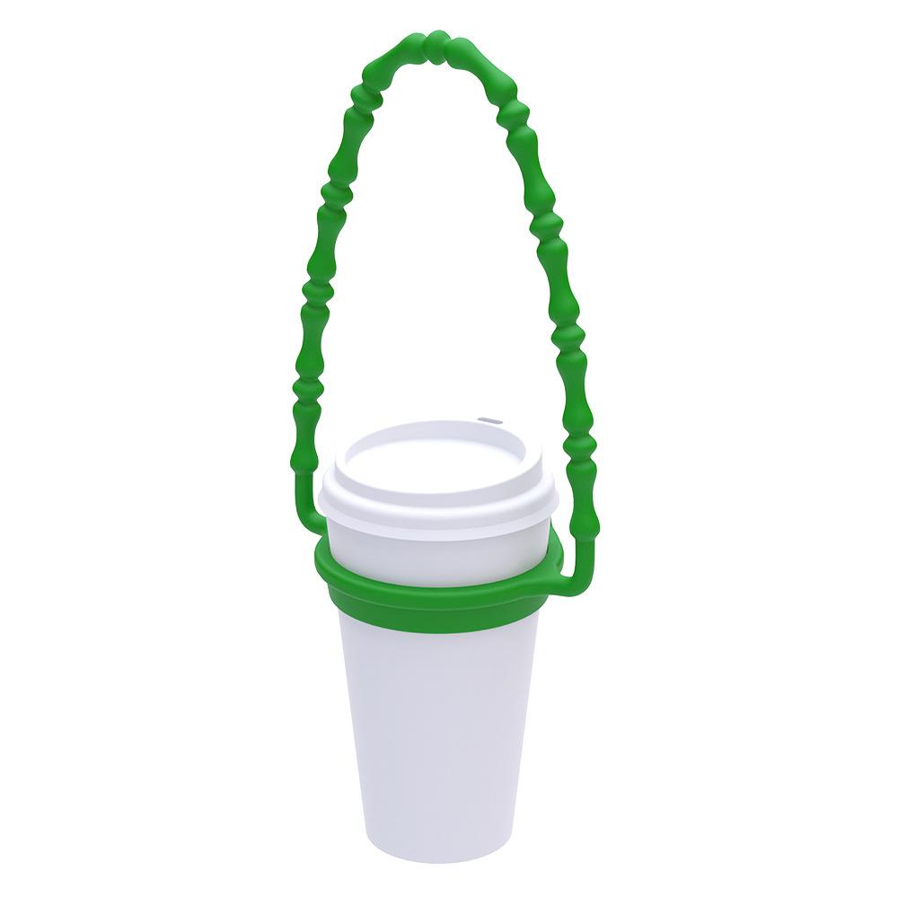 Universal Silicone Cup Sleeve with Cute Cartoon Strap - Adorable & Secure Handle for 7cm Mugs