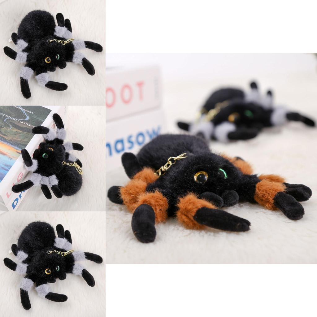 Plush Spider Keychain With Pp Cotton Filling For Bag Decorations And Gifts For Girls