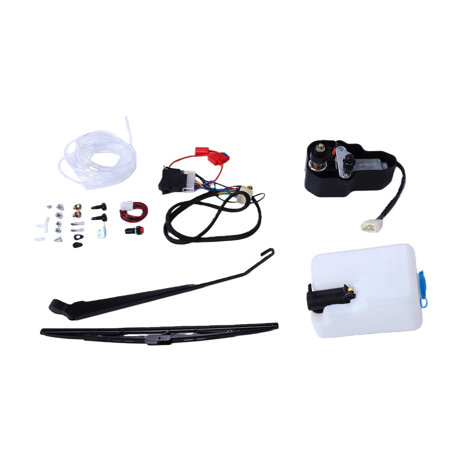 165 graden UTV Ruitenwisser Kit Vervanging voor Commander 800 1000 Elektrische Ruitenwissermotor Wisserreservoir Kit white