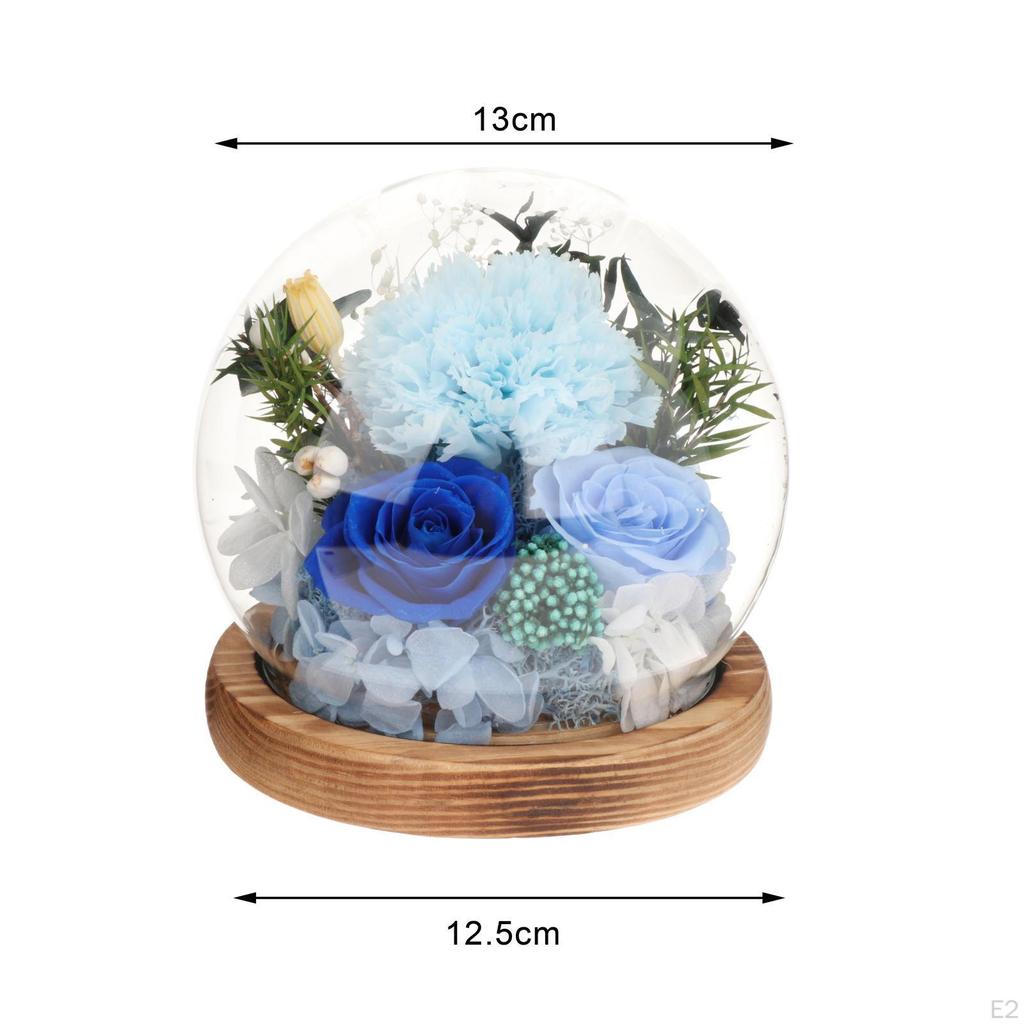 Regalo Festa della Mamma Ornamento Fiori Secchi con Luce Regali per Donne Garofano
