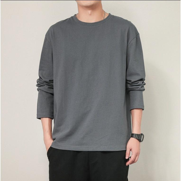 Bavlněné Pánské tričko Jednobarevné Prodyšné Muž Dlouhé Rukávy Pure Color Dámské Trička Trička pro pánské topy Trička