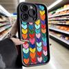 Love Oil Painting Silicone Phone Case for IPhone 11 13 14  Pro Max XS15  X XR 12 13 7 8 16 Plus SE Camera Lens Protection Cover