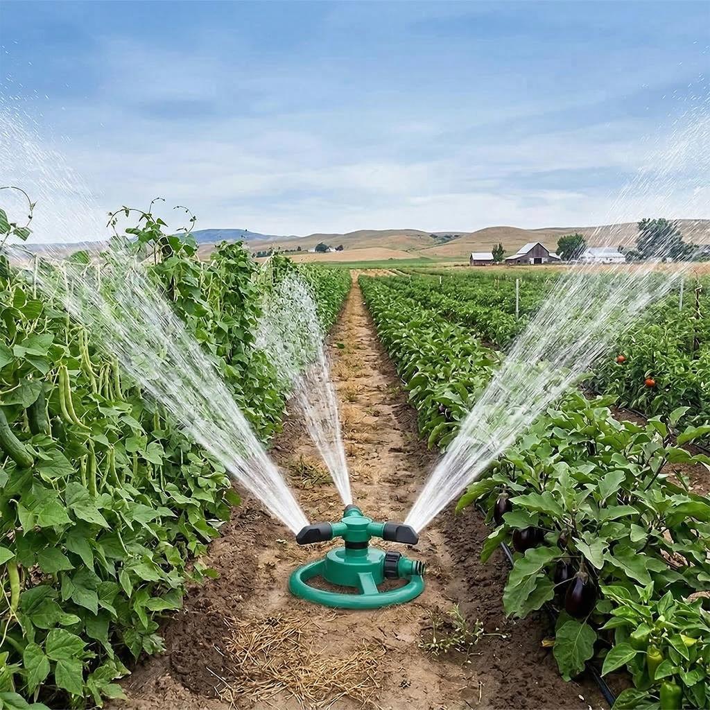 360 Rotating Garden Sprinkler Automatic Lawn Water Sprayer for Yard, Grass and Vegetable Beds
