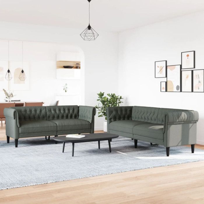 VidaXL Ensemble de Canapés 2 pcs, Chaise de canapé avec Accoudoirs et Dossier, Meuble de Salon Salle de Séjour, Moderne, 3209201