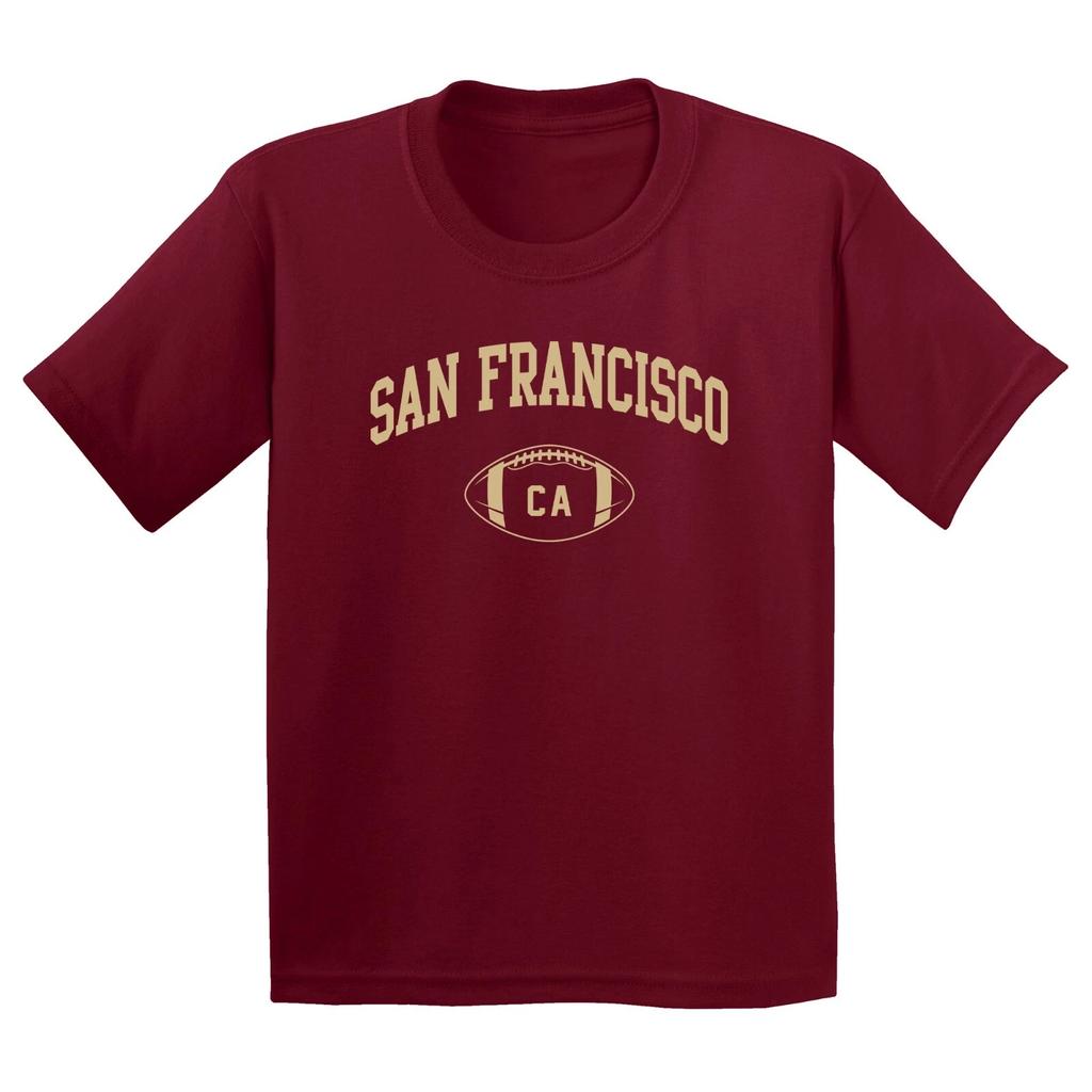 San Francisco Classic Football Arch - Youth T Shirt - Cardinal