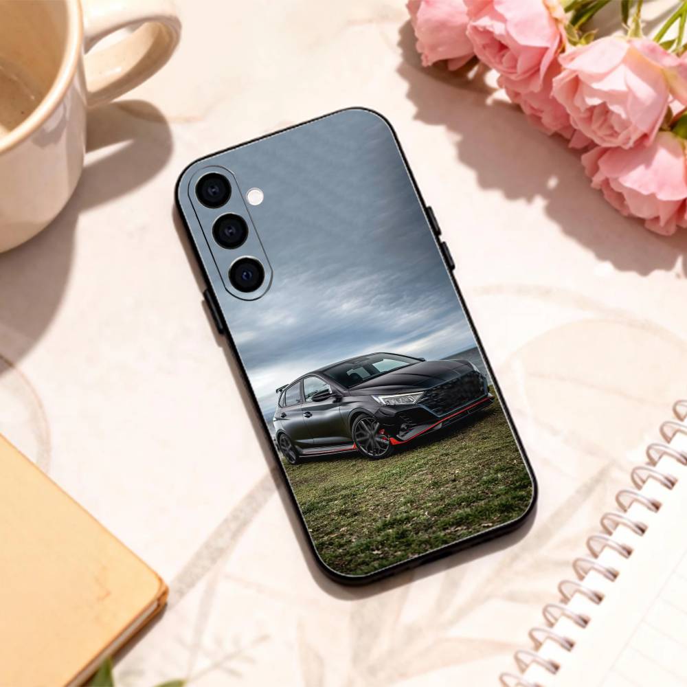 Etui na telefon samochodowy I20N I30N P-Pocket Rocket do Samsung Galaxy A73, A72, A71, A70, A53, A52, A51 i innych, miękka, czarna skorupa