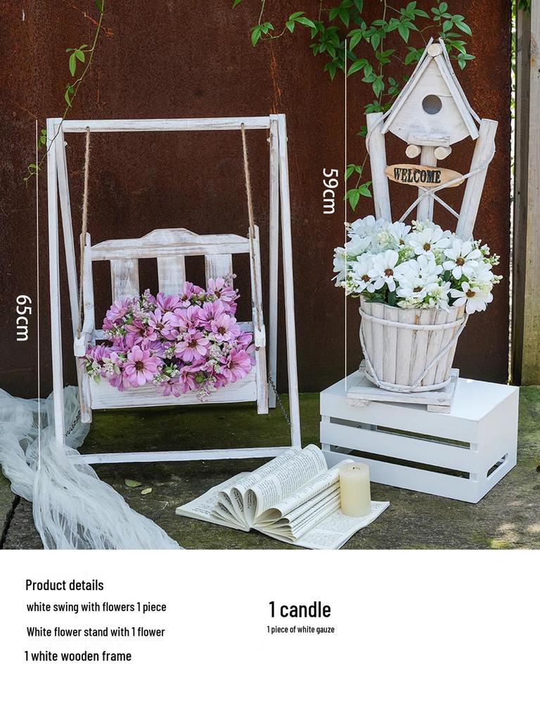 Neid Porzellan Windmühlen Ornament: Massivholz Miniaturlandschaft Gartendekoration - Kreative Waldserie für Kindergarten und Hofgestaltung