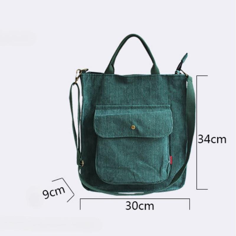 Women's Corduroy Tote Bag Crossbody Shoulder Bag