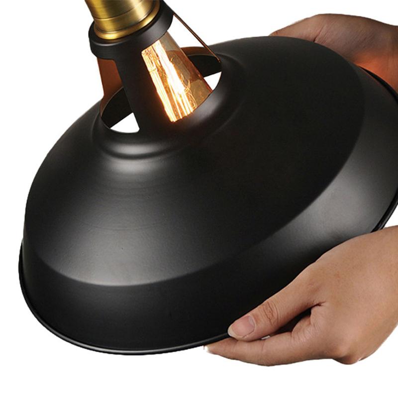 Vintage Pendelleuchten E27 Weiß Schwarz Retro Hängelampe Lampenschirm Für Loft Bar Küche Esszimmer Schlafzimmer Heimbeleuchtung