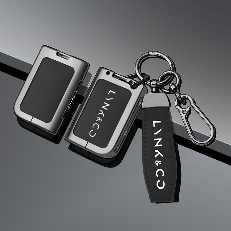 Zinc Alloy Leather Car Key Fob Case Case Lynk & Co 01 05 02 03 07 09 Emp Lynkco 06 Lynk Co Key Fob Car Key Case Protective Cover