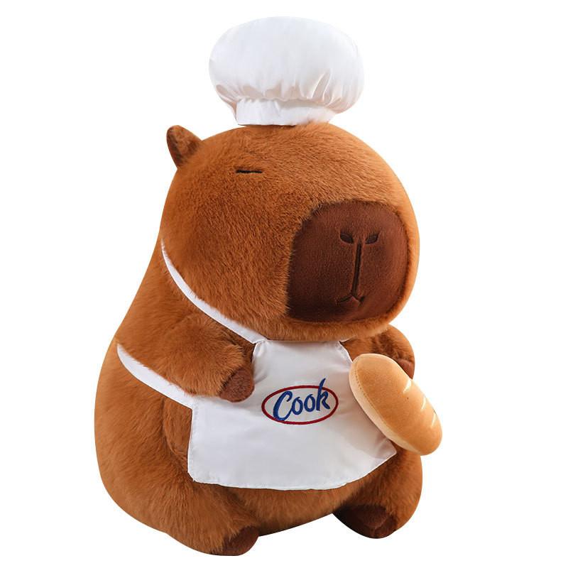 Chef Capybara Bread Style Plush Toy Stuffed Doll Christmas Childrens Day Gift