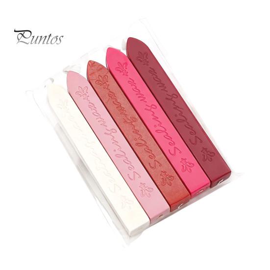 Vintage Wax Stamp Supplies 5PCS Sealing Sticks, with Wicks, Classic Color Seal Accessories Strips, for Envelope And Craft Decor Handmade Greeting Card