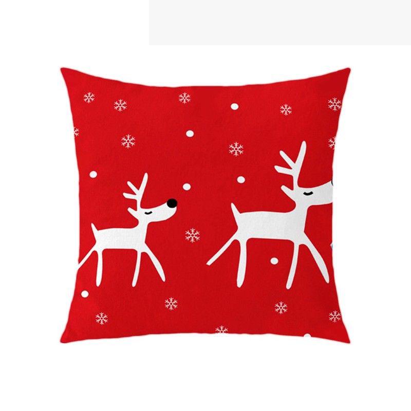 

Premium Quality 18 Xmas Cotton Pillow Case Linen Cushion Cover For Holiday Home Decoration Style3-C