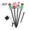 Outdoor Seasonal Atmosphere Lights Christmas Solar Stake Lights, Santa Snowman Tree Figurine Lawn Warm White LED Garden Ornaments Waterproof for
