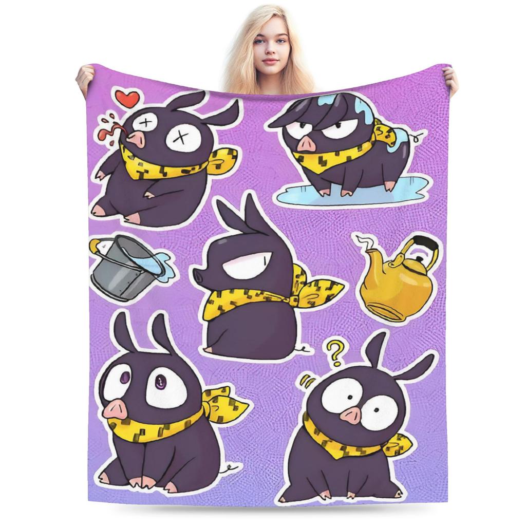 Ranma 1/2 Shampoo Manga Blankets  Wool Funny Warm Throw Blankets for Bedding Lounge  Winter