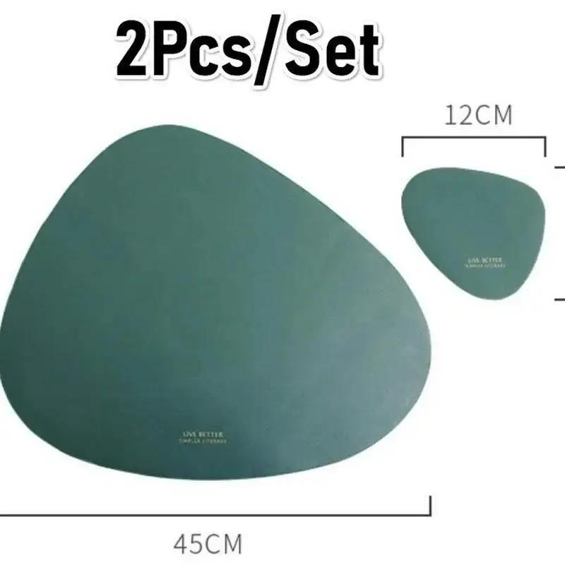 Podložka pod nádobí Prostírání Podložka na stůl PU kůže Tepelná izolace Protiskluzové Jednoduchá prostírání Podtácek pod talíř Prostírání na jídelní stůl