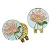 Golfballmarkør Hattklemme Emalje Lotusblomst Design Magnet Hattklemme Ballmarkør Golftilbehør for Kvinner Menn Golfspiller Gave