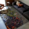 3D HOMM3 Heroes of Might and Magic Map Treasure Chest Retro Game Carpet Rug for Living Room Bedroom Home Sofa,Non-slip Floor Mat