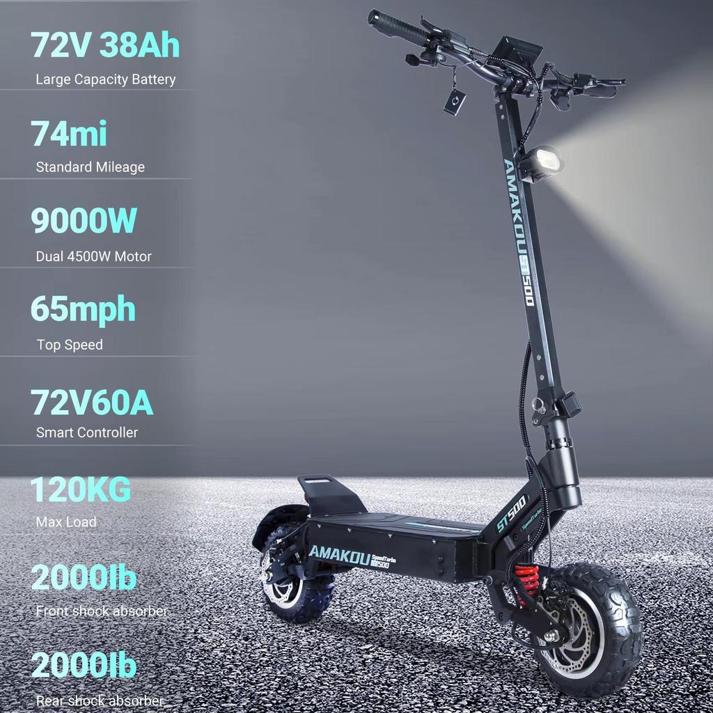 2026 nový X7 9000W duální motor, 72V 40Ah lithiová baterie, 11palcový skládací elektrický skútr pro dospělé, sklad v EU