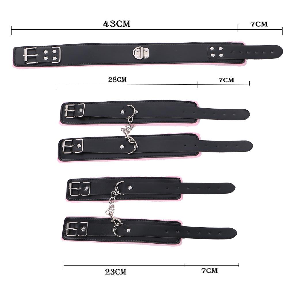 Sex Toys For Women Erotic BDSM Bondage Gear Leather Handcuffs Anal Plug With Tail Fetish Ropes Vacuum Pump For SM Adult Game