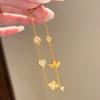 Women Jewelry Set Italian Crafted Bee Necklace Diamond Heart Bracelet Pink Gem Ring Earrings Fashion Accessories