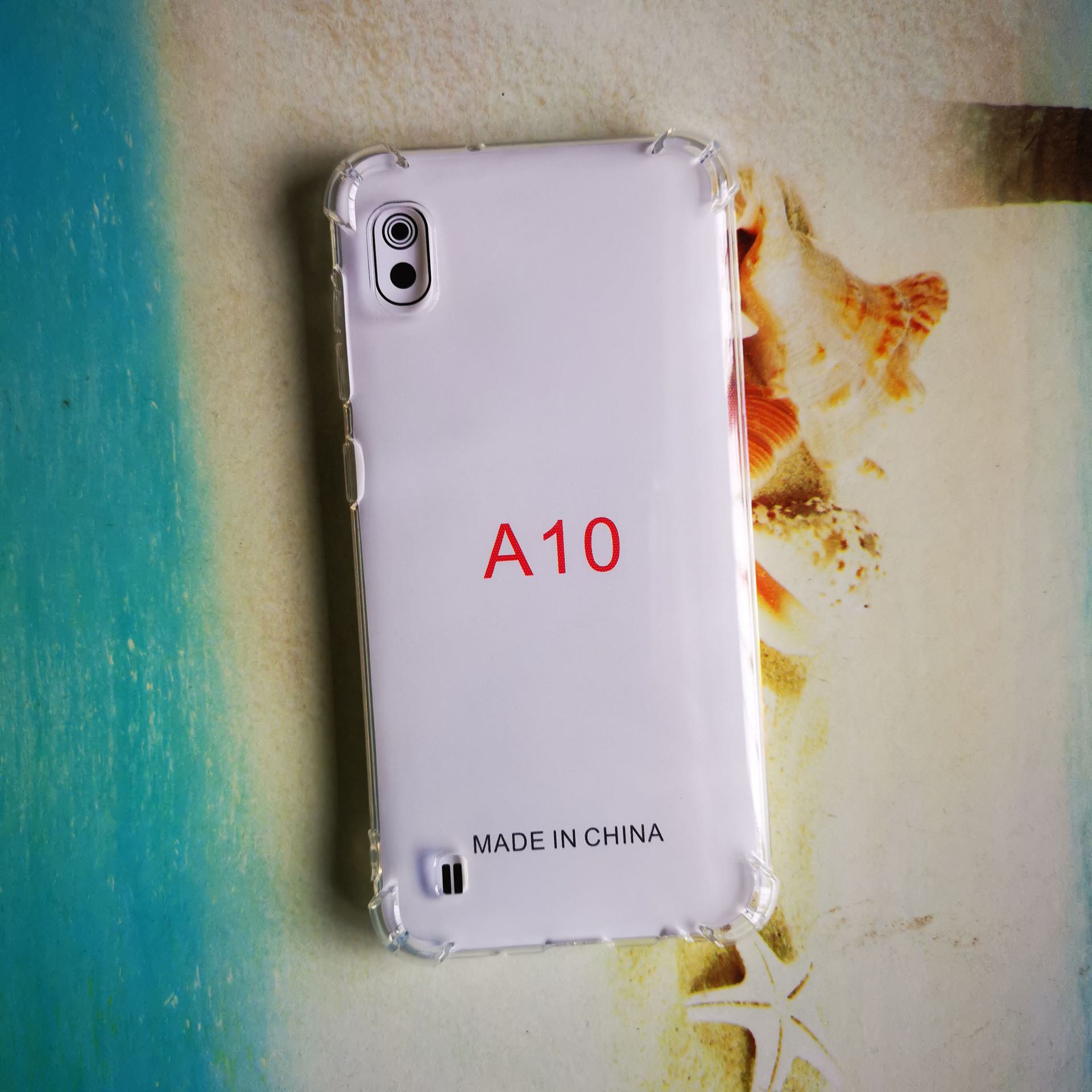 

Military-grade TPU mobile phone case for A10 with transparent lanyard and anti-drop design. A10 прозорий