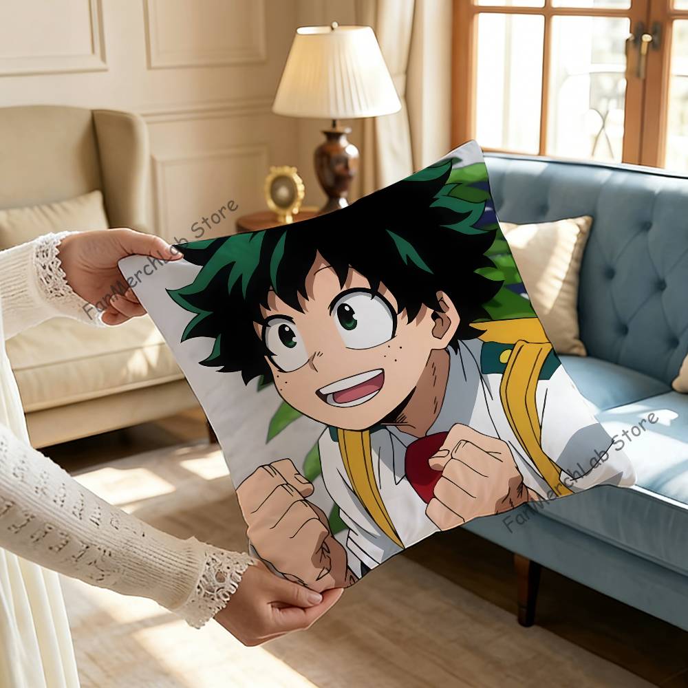 DDeku Anime IIzuku MMidoriyS Printed Pillow Cover Cushion Case Simple Sofa Pillow Case No Pillow Core
